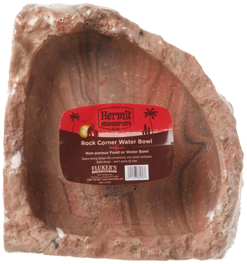 Fluker's Corner Rock Bowl, Food & Water Dish for Hermit Crabs, Medium 6" - Image 2